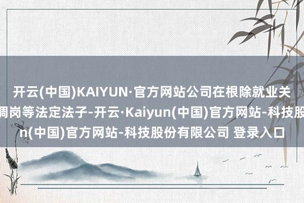 开云(中国)KAIYUN·官方网站公司在根除就业关联前也未施行培训或调岗等法定法子-开云·Kaiyun(中国)官方网站-科技股份有限公司 登录入口